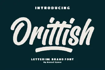 Orittish – Lettering Brand font