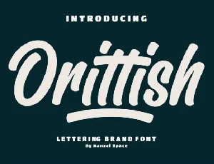 Orittish – Lettering Brand font