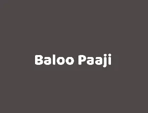 Baloo Paaji font