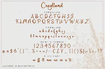 Craglland font