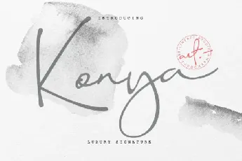 Konya Signature font