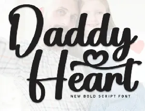 Daddy Heart Brush font