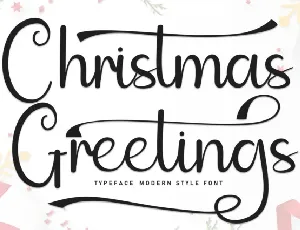 Christmas Greetings Script font