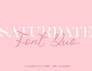 Saturdate Duo Free font