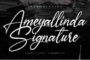 Ameyallinda Signatur font