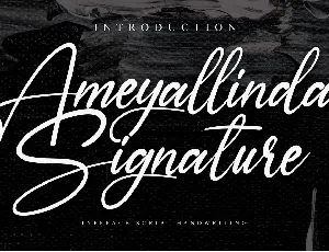 Ameyallinda Signatur font