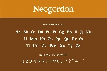 Neogordon font