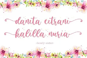 Lovely Sister Calligraphy font