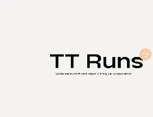 TT Runs font