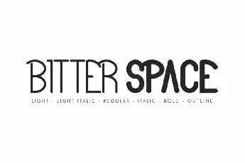 Bitter Space Sans Serif Family font