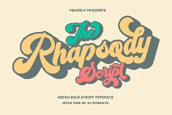 Rhapsody Retro Bold Script Typeface font