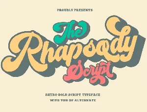 Rhapsody Retro Bold Script Typeface font