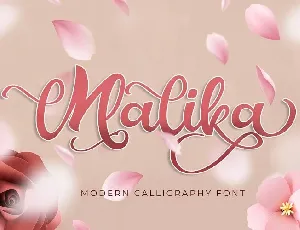 Malika Modern Calligraphy font