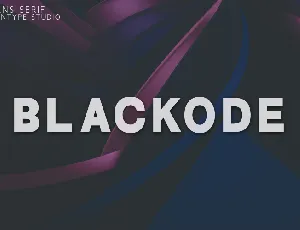 Blackode font