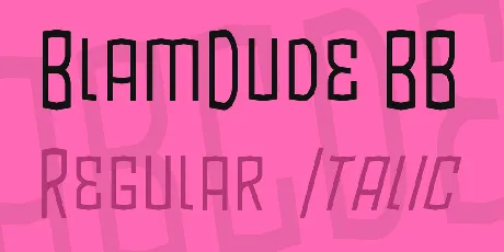 BlamDude BB font