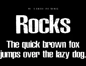 Rocks Personal Use font