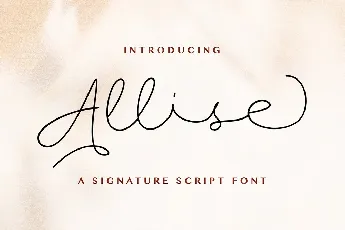 Allise Signature Script font