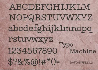 Type Machine font