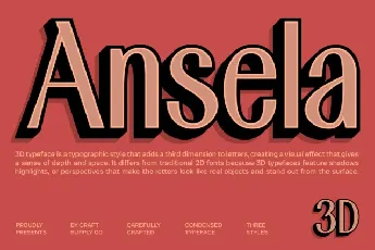 Ansela 3D font