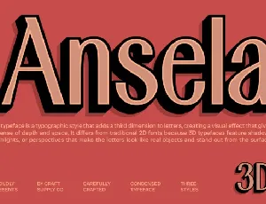 Ansela 3D font