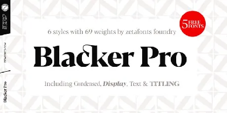 Blacker Pro Family font