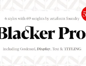 Blacker Pro Family font