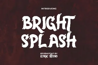 Bright Splash Demo font