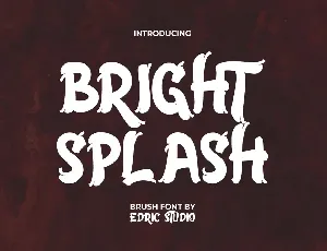 Bright Splash Demo font