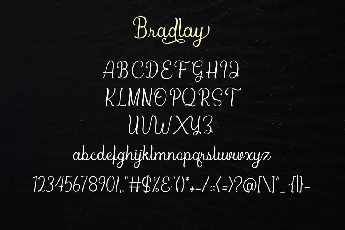 Bradlay Demo font