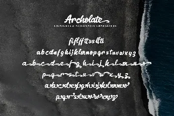 Archolate font