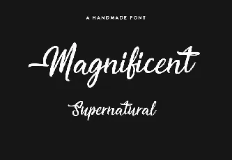 Magnificent Supernatural font