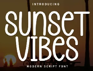 Sunset Vibes Display font