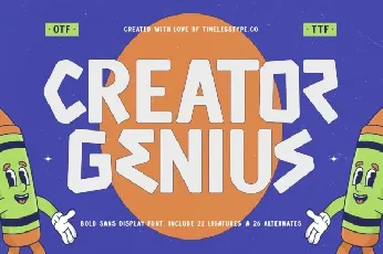 Creator Genius Sans font