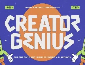 Creator Genius Sans font