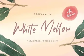 White Mellow Handwritten font