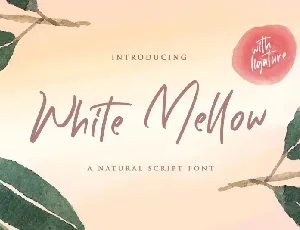 White Mellow Handwritten font