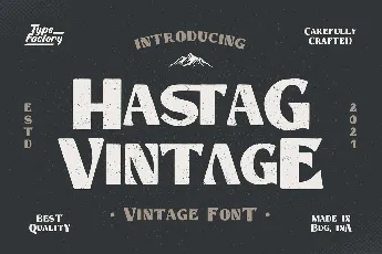 Hastag Vintage font