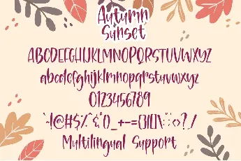 Autumn Sunset font