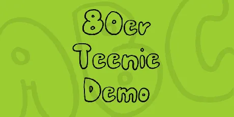 80er Teenie Demo font