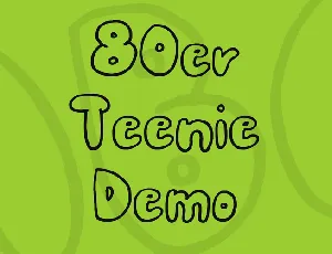 80er Teenie Demo font