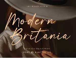 Modern Britania font