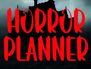 Horror Planner font