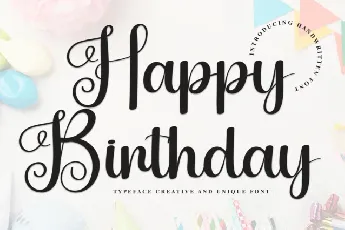 Happy Birthday Script font