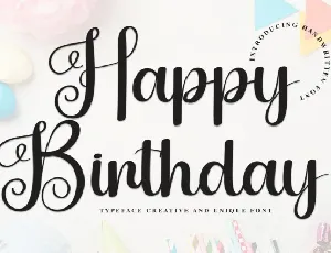 Happy Birthday Script font