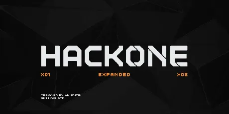 Hackone X01 Demo font