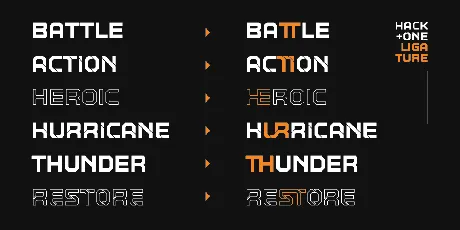 Hackone X01 Demo font