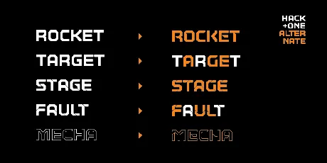 Hackone X01 Demo font