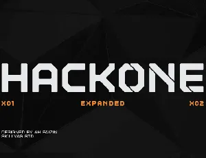 Hackone X01 Demo font