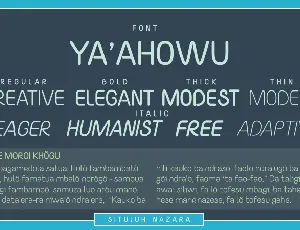 Yaahowu font