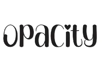 Opacity Display font